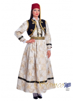 Greek Traditional Kastoria costume with Hand-Embroidered Vest 