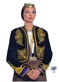 Greek Traditional Pontian Costume with Embroidered Vest 