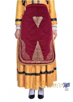 Traditional Embroidered Apron with gold thread