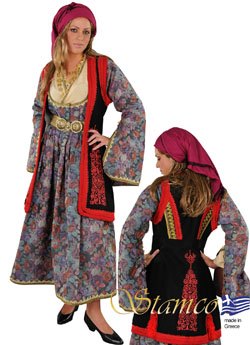 Traditional Epirus Woman with Embroidery Costume