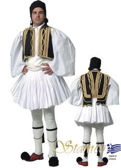 Traditional Evzonas Man Black Costume