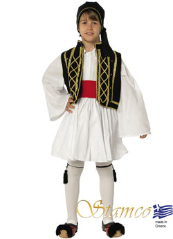 Traditional Tsolias Black-Gold Costume
