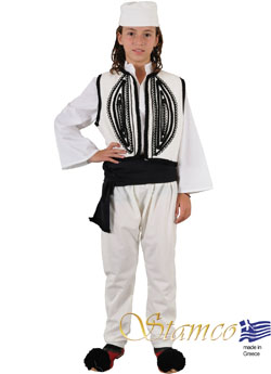 Traditional Epirus Boy White Costume