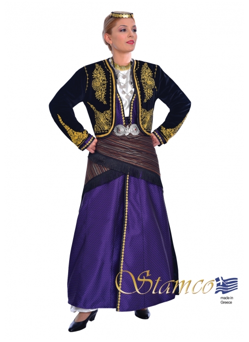 Greek Traditional Pontian Costume with Embroidered Vest 
