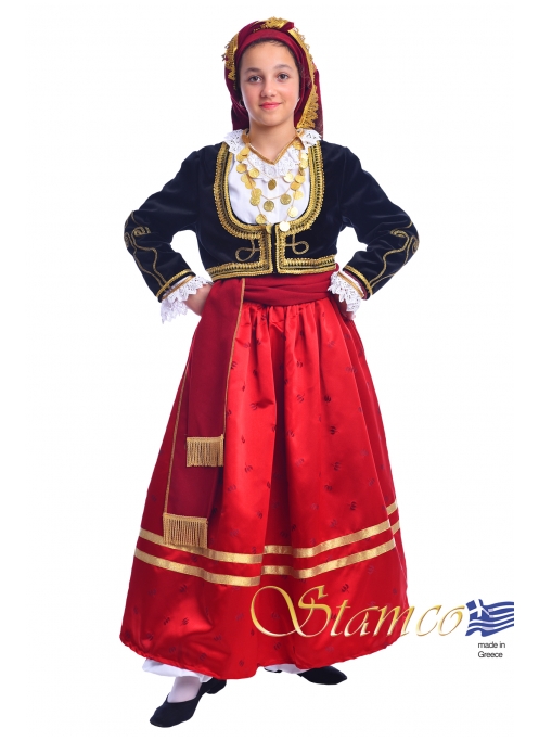  Greek Traditional Cretan Sfakia Girl Costume 