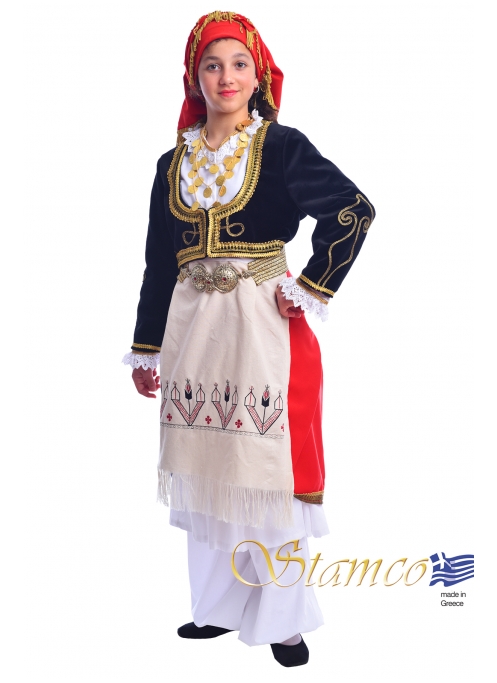Traditional Anogia Girl Costume 