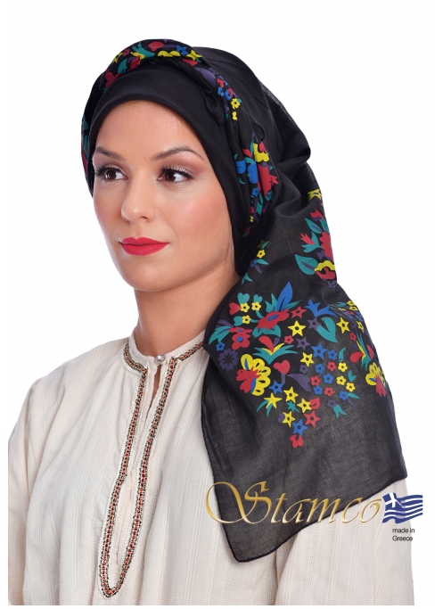 Greek Traditional Cotton Scarf of Dodecanese Island