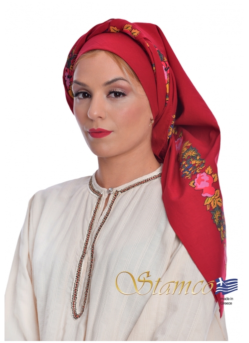 Greek Traditional Cotton Scarf of East Romelia - Thrace