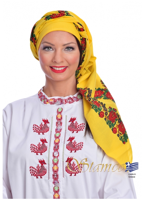 Greek Traditional Cotton Scarf of Rhodos and Kos