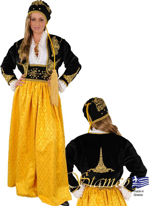 Traditional Amalia Embroidered Gold Costume