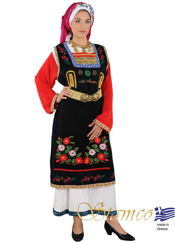 Traditional Thrace Woman Embroidered Costume