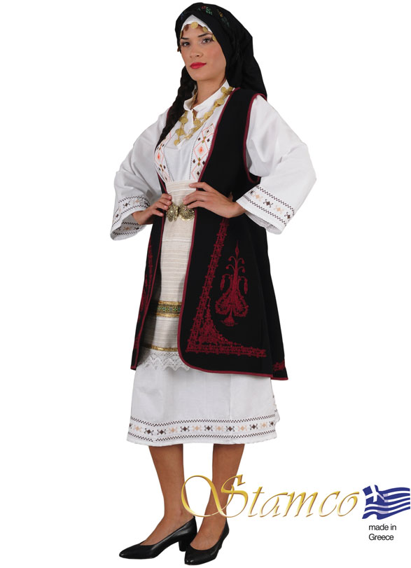 Traditional Souliotisa Embroidered Costume