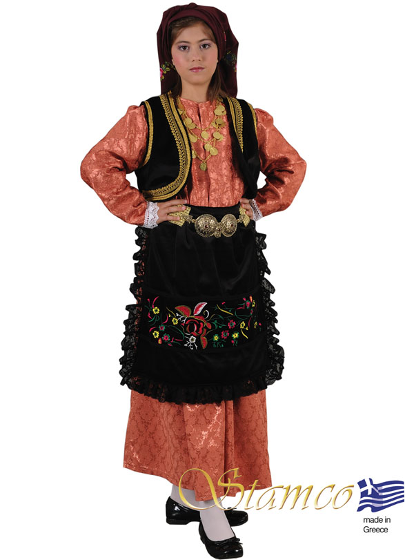 Traditional Epirus Brocade Girl Costume